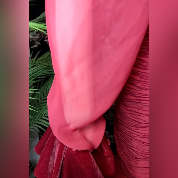 NWT ASOS Luxe Blush Red Ruched Open Back Cocktail Dress Size 2 - Picture 9 of 9